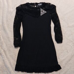 RARE Disturbia Fish Net & Ruffles Dress